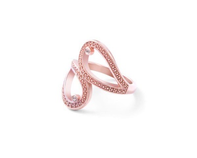 Photo of Why Jewellery Teardrop Diamond Ring - Rose Gold Plated