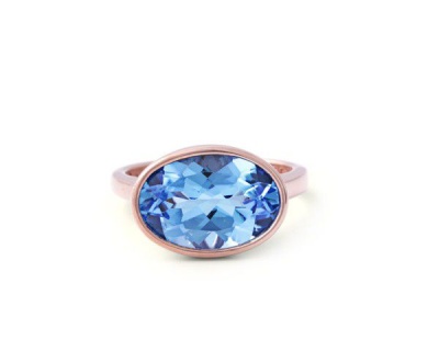 Photo of Why Jewellery Topaz Ring - Rose Gold Plated
