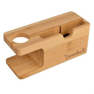 Photo of Apple Dual Charging Dock for Watch and iPhone by Zonabel - 100% Bamboo