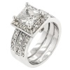 Miss Jewels 4.8ctw Princess Cut Simulated Diamond Costume Bridal Set Photo