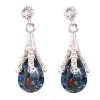 Civetta Spark Vintage Pear Earring -Made Swarovski Montana Crystal Photo
