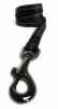 Dogs Life - Reflective Supersoft Webbing Leash - Black - Small Photo