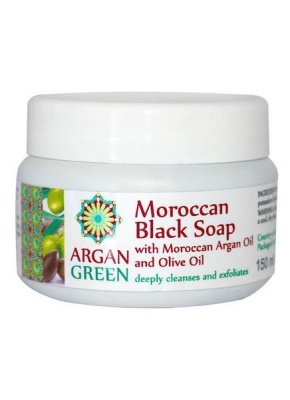 Photo of Argan Green Moroccan Black Soap - 150ml