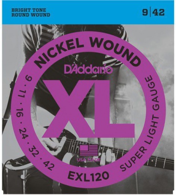 Photo of DAddario D'Addario EXL120 Nickel Wound Super-Light Electric Guitar Strings Photo of DAddario D'Addario EXL120 Nickel Wound Super-Light Electric Guitar Strings