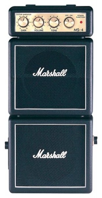 Marshall MS4 Micro Amp Series 1 Watt Portable Electric Guitar Amplifier Full Stack