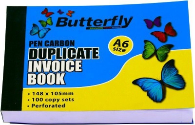 Photo of Butterfly A6 Invoice Duplicate Book - 100 Sheets