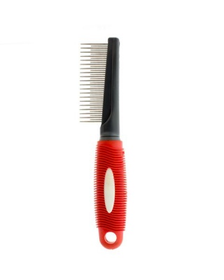 Photo of MCPets - Short Metal Comb With Red Rubber Handle