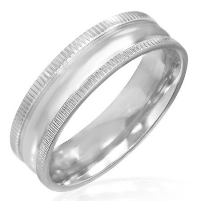 Photo of Jewelworx 6mm Stainless Steel Engravable Milgrain Edges Band Ring