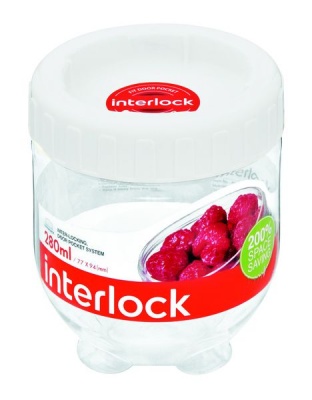 Photo of LocknLock Lock & Lock - Interlock Round Clear With White Lid - 280ml