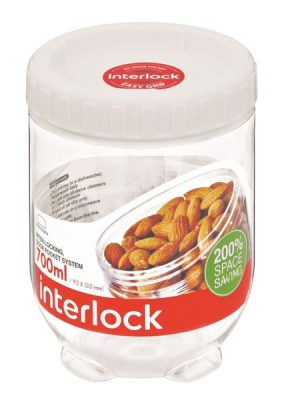 Photo of LocknLock Lock & Lock - Interlock Round Clear With White Lid - 700ml