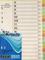 Butterfly A4 File Dividers Pastel Board 16 Tab A Z