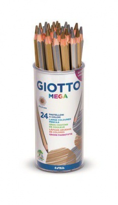 Giotto Mega 24 Large Gold Silver Pencils