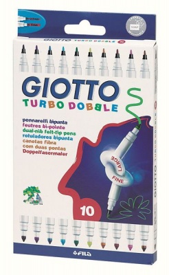 Giotto Turbo Dobble 10 Dual Nib Fibre Tip Pens