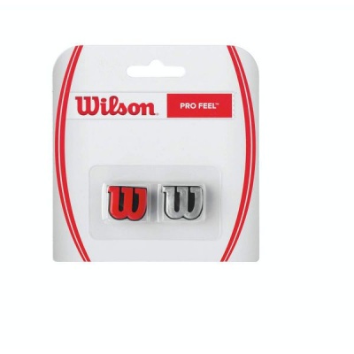 Photo of Wilson 'W' Pro Feel Racquet Vibration Dampner - 2 pack - Red & Silver