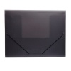 Meeco Foolscap PVC Elastic Carry Folder - Black Photo