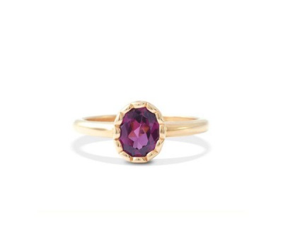 Photo of Why Jewellery Rhodolite Ring - Yellow Gold Plated