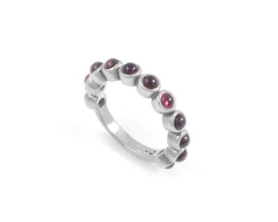 Photo of Why Jewellery Rhodolite Eternity Ring - Silver