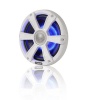 Fusion Signature 7.7" 280 Watt White Sports Grill Speakers with Blue & White LED Lighting - FUS-MS-SG-FL77SPW Photo