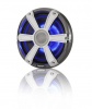 Fusion Signature 7.7" 280 Watt Chrome Sports Grill Speakers with Blue & White LED Lighting - FUS-MS-SG-FL77SPC Photo