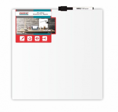 Photo of Parrot Products Parrot Whiteboard Tile Magnetic 355 x 355mm - White