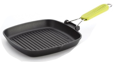 Photo of Risoli Sporelax Grill Pan 26cm 100% Non-Stick - Yellow Folding Handle Photo of Risoli Sporelax Grill Pan 26cm 100% Non-Stick - Yellow Folding Handle
