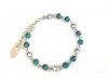 Civetta Spark bracelet - made with Indicolite Blue light Azore and blue Zircon Swarovski element crystal Photo