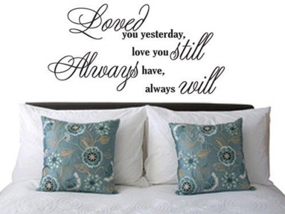 Photo of Bedight Wall Art Bedight Fancy "Loved You Yesterday" Vinyl Wall At