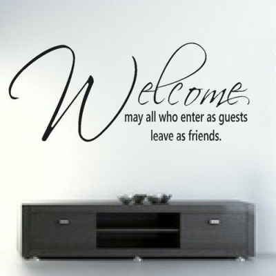 Photo of Bedight May All Who Enter As Guests Leave As Friends Vinyl Wall Art