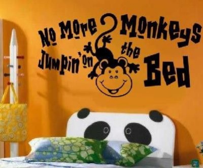 Photo of Bedight No More Monkeys Jumping On The Bed Vinyl Wall Art