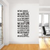 Bedight Modern House Rule "We Do Real" Vinyl Wall Art Photo