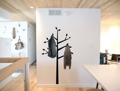 Photo of Bedight Wall Art Bedight Tree Coat Hanger Vinyl 2 Mini Hooks