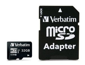 Verbatim 32GB Premium 300x Micro SD Card with Adaptor