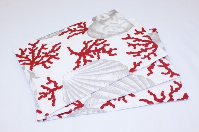 Photo of DSA - 100% Cotton Coral Shell Design Placemats - Set Of 6