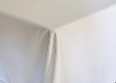 Photo of DSA - Polycotton White Round Tablecloth - 4 Seater