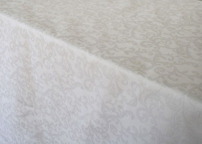 Photo of DSA - China Swirl White Tablecloth - 6 Seater