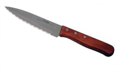 Photo of Prestige - 2 Piece Wood Steak Knife Set with Serrated Blade - Black