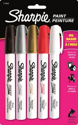 Photo of Sharpie Oil Based Medium Point Paint Markers - 5 Assorted