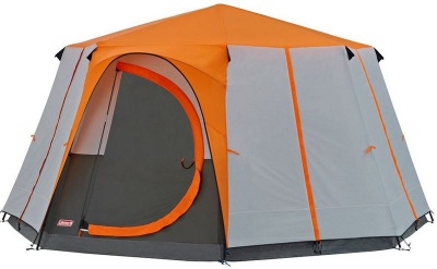 Photo of Coleman Octagon 8 Person Family Camping Dome Tent Orange