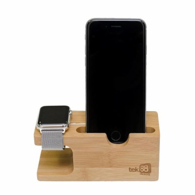 Photo of Apple Tek88 Watch & iPhone Bamboo Charge Dock/Stand