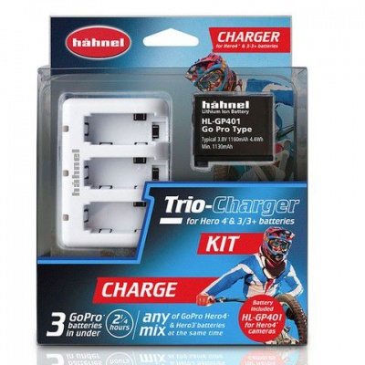 Photo of Hahnel Trio Charger plus GP401 Battery Kit