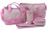 Multifunctional Baby Diaper Handbag Set 5 Piece - Pink Photo