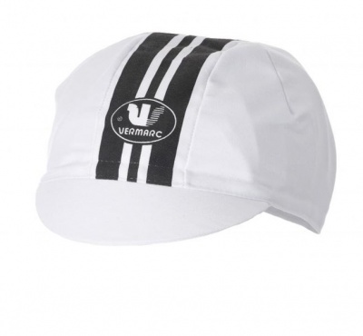 Photo of Vermarc Cycling Caps - White with Black Stripe
