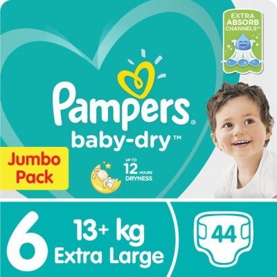 Photo of Pampers Baby Dry - Size 6 Jumbo Pack-44 Nappies Lotion with Aloe