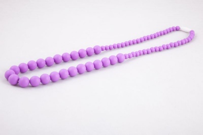 Nom Nom Beads Nom Nom Baby Alex Silicone Teething Necklace Purple