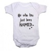 Noveltees He Who Has Just Been Named Short Sleeved Body Vest - White Photo