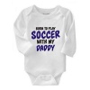 Noveltees Born to Play Soccer with My Daddy Long Sleeve Baby Grow Photo