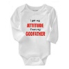 Noveltees I Get My Attitude From My Godfather Long Sleeve Baby Grow Photo