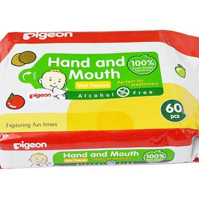 Photo of Pigeon - Hand and Mouth Wipes 2-in-1 - 60 Piece