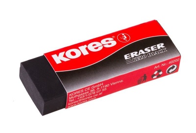 Photo of Kores KE20 Black Eraser - Pack of 2