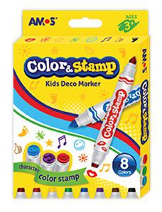 Photo of Amos Color & Stamp 8 Deco Markers